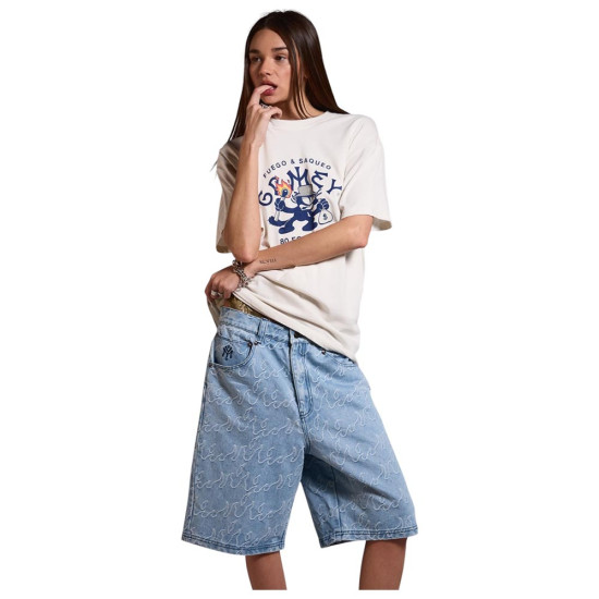 Grimey Ανδρικό σορτς Sweet Science Baggy Jacquard Denim Shorts